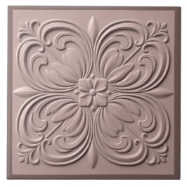 Faux Relief Dusty Roos Neoclassic Decorative Tegeltje