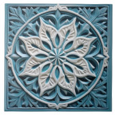 Faux Relief Floral Moroccan Tegel Home Decor Accen Tegeltje (Voorkant)
