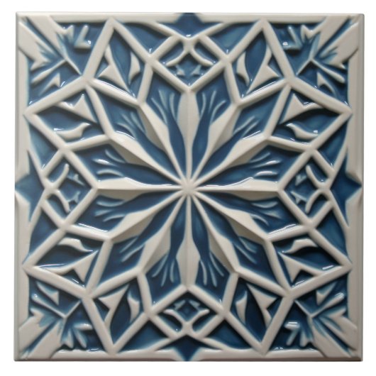 Faux Relief Floral Moroccan Tegel Home Decor Accen Tegeltje (Voorkant)