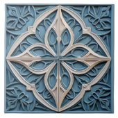 Faux Relief Floral Moroccan Tegel Home Decor Accen Tegeltje (Voorkant)