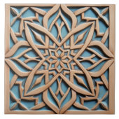 Faux Relief Floral Moroccan Tegel Home Decor Accen Tegeltje (Voorkant)