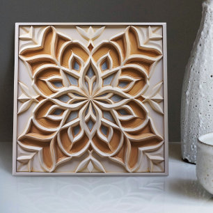 Faux Relief Floral Moroccan Tegel Home Decor Accen Tegeltje