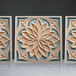 Faux Relief Floral Moroccan Tegel Home Decor Accen Tegeltje