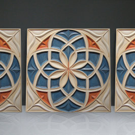 Faux Relief Floral Moroccan Tegel Home Decor Accen Tegeltje