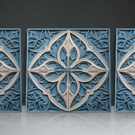 Faux Relief Floral Moroccan Tegel Home Decor Accen Tegeltje