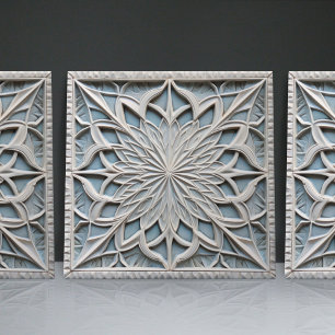 Faux Relief Floral Moroccan Tegel Home Decor Accen Tegeltje
