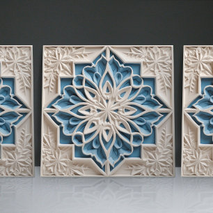 Faux Relief Floral Moroccan Tegel Home Decor Accen Tegeltje