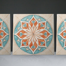 Faux Relief Floral Moroccan Tegel Home Decor Accen Tegeltje