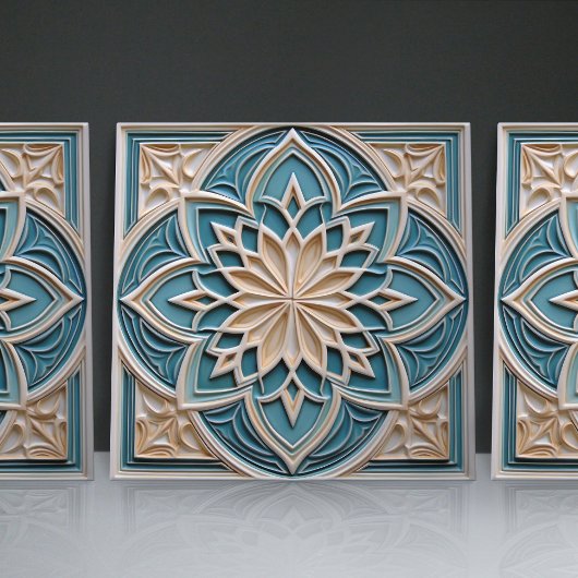 Faux Relief Floral Moroccan Tegel Home Decor Accen Tegeltje