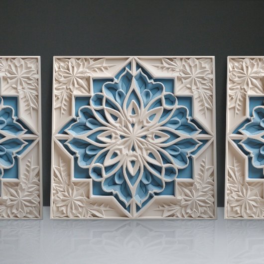 Faux Relief Floral Moroccan Tegel Home Decor Accen Tegeltje
