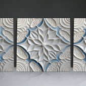 Faux Relief Floral Moroccan Tegel Home Decor Accen Tegeltje