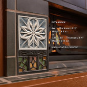 Faux Relief Floral Moroccan Tegel Home Decor Accen Tegeltje