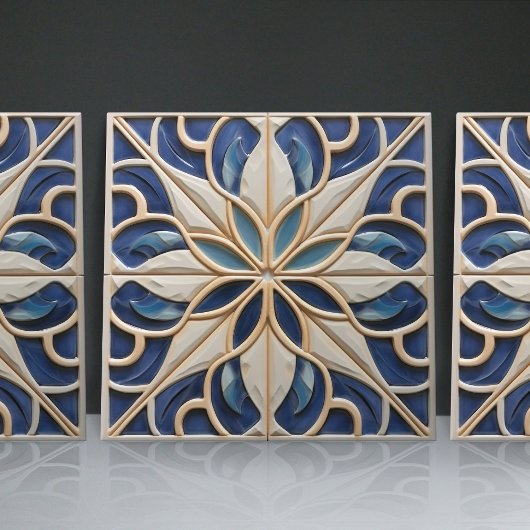 Faux Relief Floral Moroccan Tegel Home Decor Accen Tegeltje