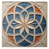 Faux Relief Floral Moroccan Tegel Home Decor Accen Tegeltje (Voorkant)