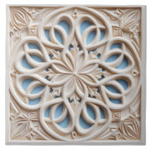 Faux Relief Floral Moroccan Tegel Home Decor Accen Tegeltje (Voorkant)