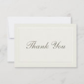 Faux reliëf formele traditionele bruiloft dank u bedankkaart (Voorkant)