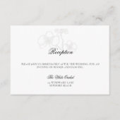 Faux reliëf orchidee formele ontvangst bruiloft informatiekaartje (Voorkant)