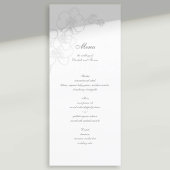 Faux reliëf orchidee klassieke kalligrafie bruilof menu