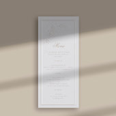 Faux reliëf orchidee Lijst Ivoor Classic Bruiloft Menu