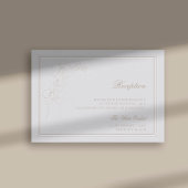 Faux reliëf Orchidee Lijst Ivoor Receptie Bruiloft Informatiekaartje