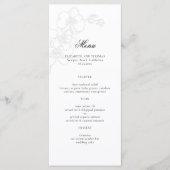 Faux reliëf orchidee moderne klassieke bruiloft menu (Voorkant)