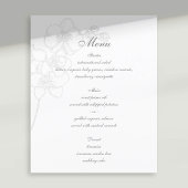 Faux reliëf orchidee traditionele bruiloft menu