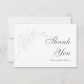 Faux reliëf orchideeën kunst formele bruiloft dank bedankkaart (Voorkant)