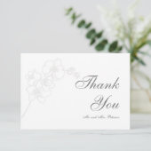 Faux reliëf orchideeën kunst formele bruiloft dank bedankkaart (Staand voorkant)