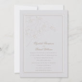 Faux reliëf orchideeën Lijst Formal Elegant Bruilo Kaart (Voorkant)