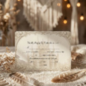 Faux Relief Stone Cathedral Sketch Formal RSVP Kaartje