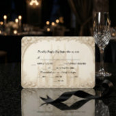 Faux Relief Stone Cathedral Sketch Formal RSVP Kaartje