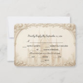 Faux Relief Stone Cathedral Sketch Formal RSVP Kaartje (Voorkant)
