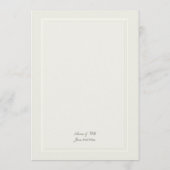 Faux reliëf Triple Lijst Traditionele bruiloft Menu (Achterkant)