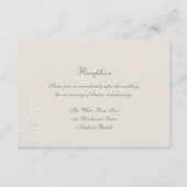 Faux reliëf wilde bloemen formele receptie bruilof informatiekaartje (Voorkant)