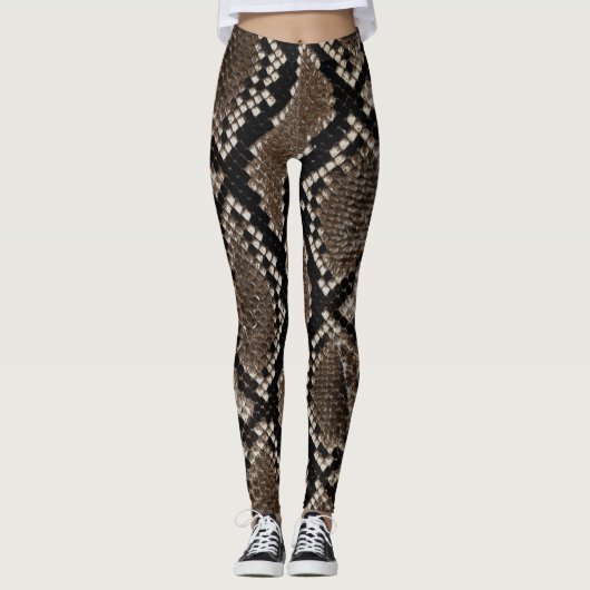 Faux Reticated Python Snake Skin Leggings (Voorkant)