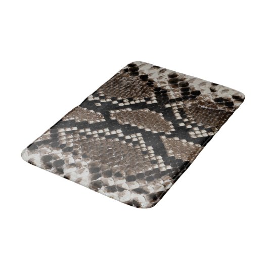 Faux Reticulate Python Bathroom Mat (Gekanteld)