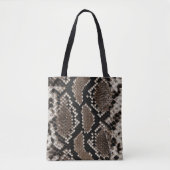 Faux Reticulate Python Snake Skin Canvas tas (Voorkant)