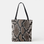 Faux Reticulate Python Snake Skin Canvas tas (Achterkant)