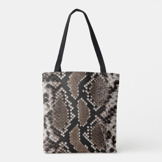Faux Reticulate Python Snake Skin Canvas tas (Achterkant)