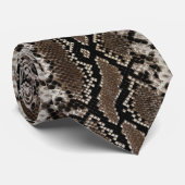 Faux Reticulate Python Snake Skin Mannen Stropdas (Opgerold)