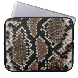 Faux Reticulated Python Snake Skin Lap Top Sleeve