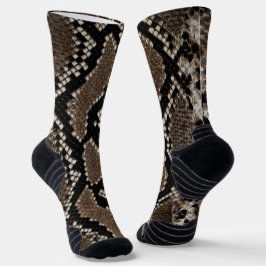 Faux Reticulated Python Snakeskin Sokken