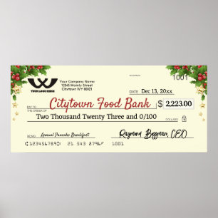 Faux reuzenliefdadigheidscontrole kerstheilige ste poster