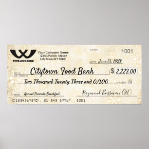 Faux reuzenliefdadigheidscontrole kerstsneeuwvlokk poster