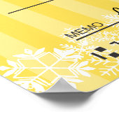 Faux reuzenliefdadigheidscontrole kerstsneeuwvlokk poster (Hoek)