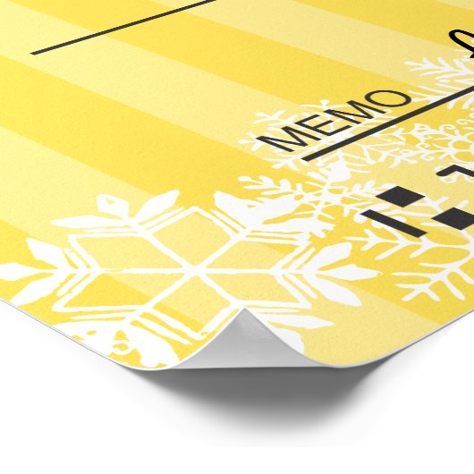 Faux reuzenliefdadigheidscontrole kerstsneeuwvlokk poster (Hoek)