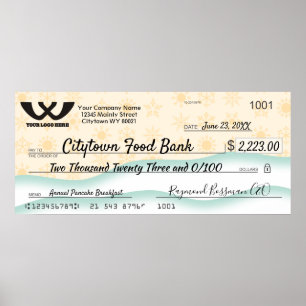 Faux reuzenliefdadigheidscontrole kerstsneeuwvlokk poster