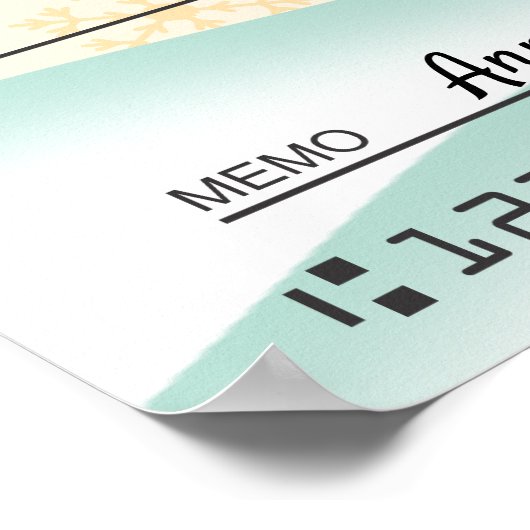 Faux reuzenliefdadigheidscontrole kerstsneeuwvlokk poster (Hoek)