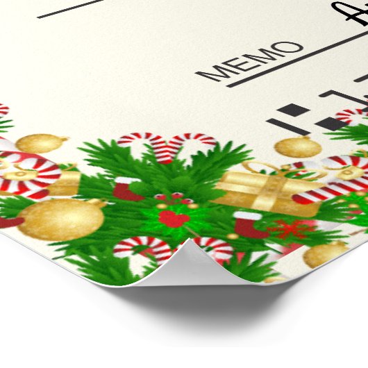 Faux reuzenliefdadigheidscontrole kerstsnoepriet poster (Hoek)