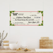 Faux reuzenliefdadigheidscontrole kerstsnoepriet poster (Keuken)